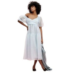 Free People Hailey Midi Dress Blue size 2